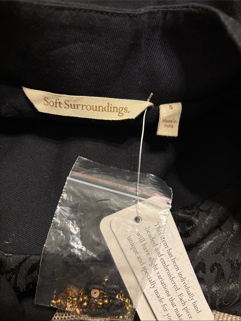 Soft Surroundings Embroidered Open Front Duster - Picture 8 of 9